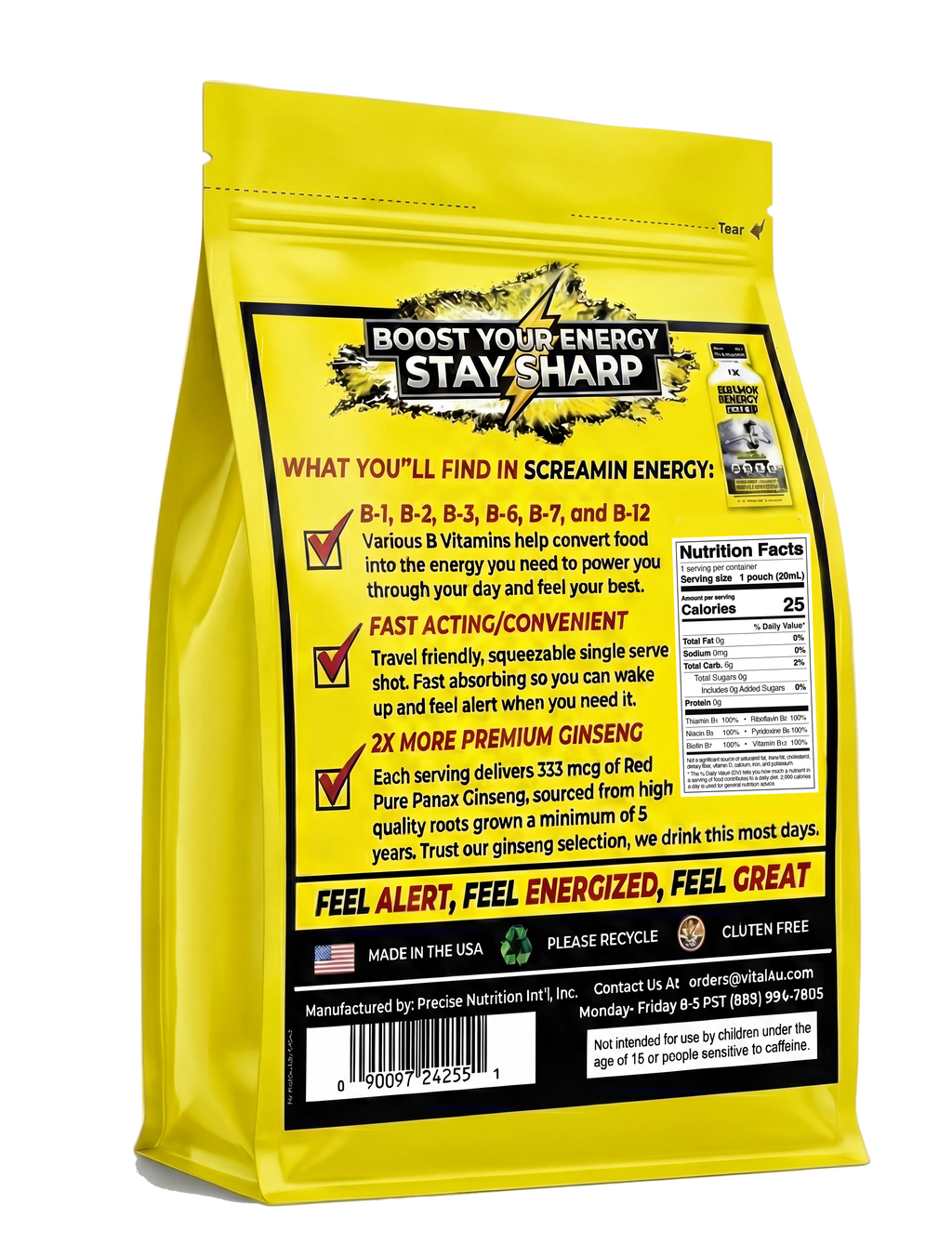 Screamin Energy Vanilla Latte Sugar Free