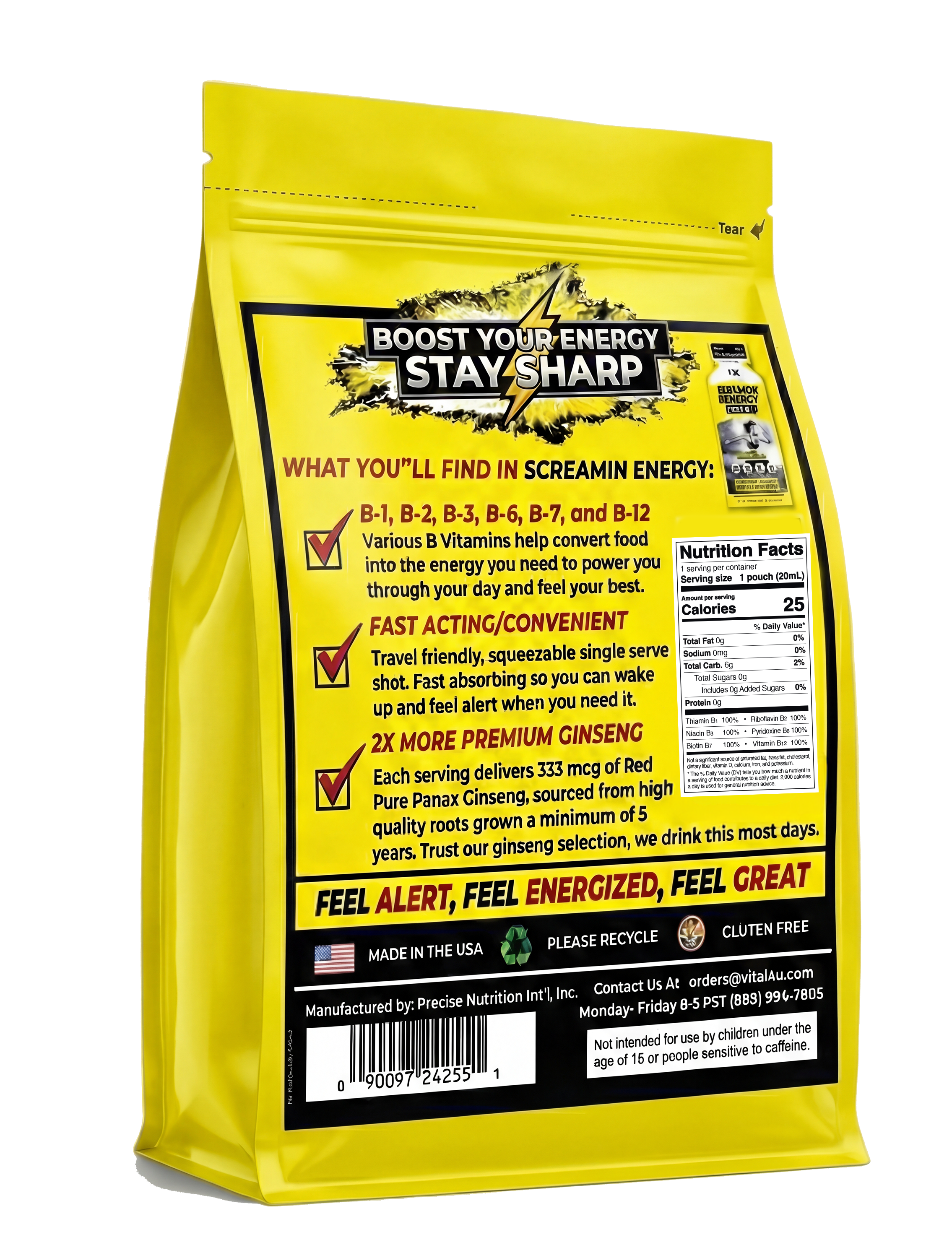 Screamin Energy Vanilla Latte Sugar Free