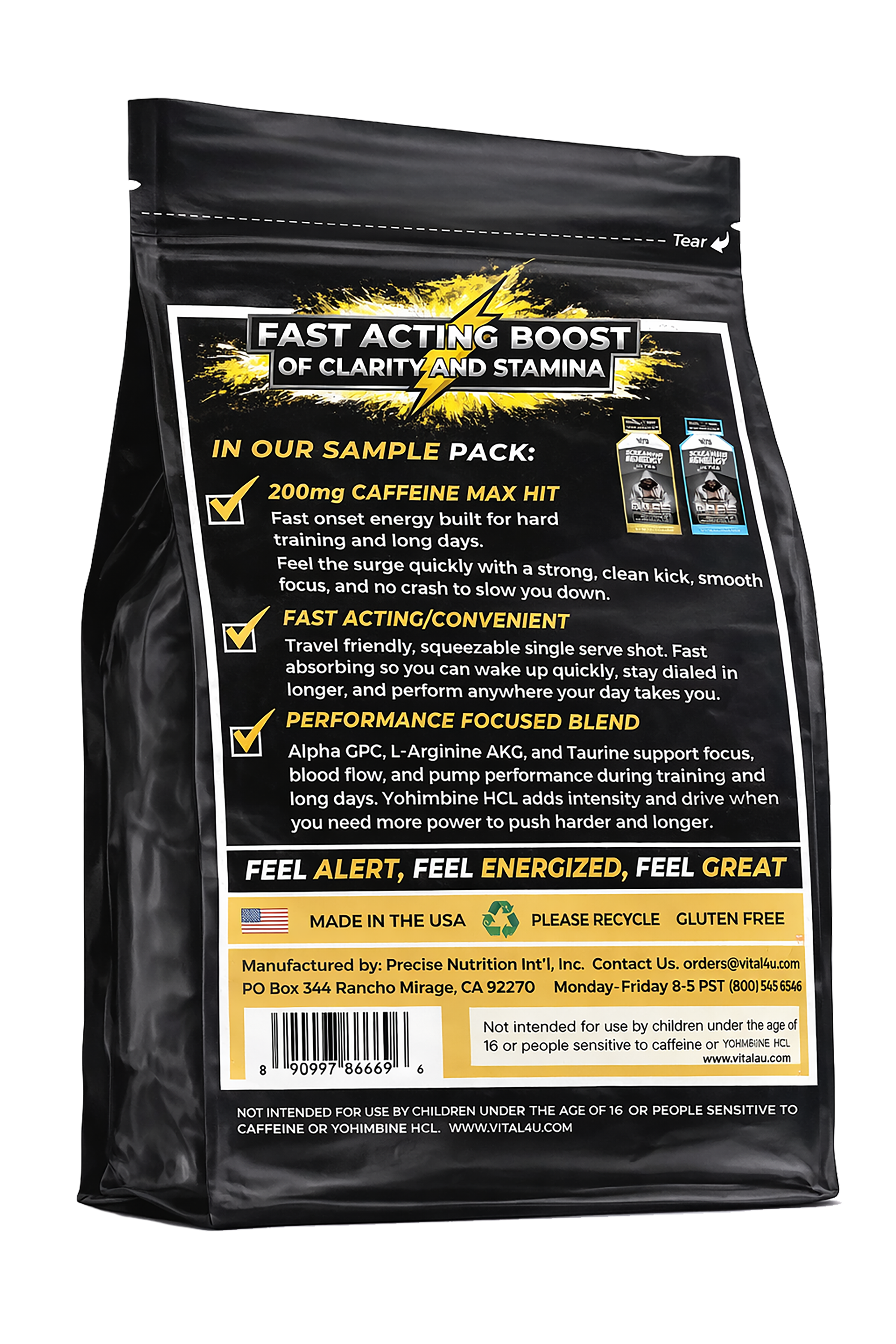 Screamin Energy Ultra Sample Pack - 6 Pouches