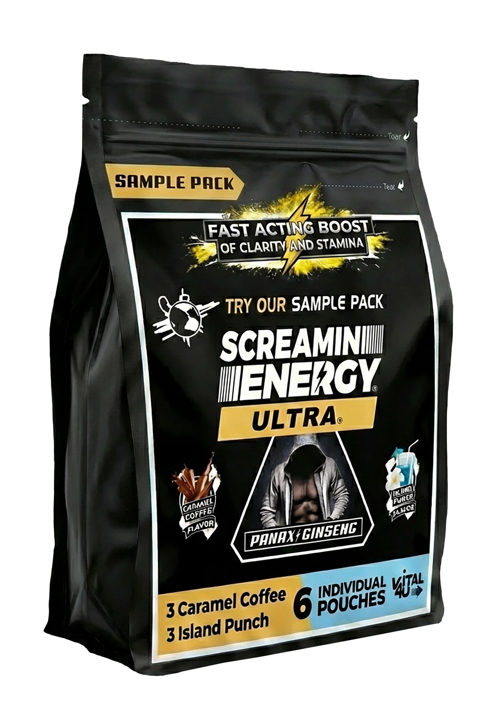 Screamin Energy Ultra Sample Pack - 6 Pouches