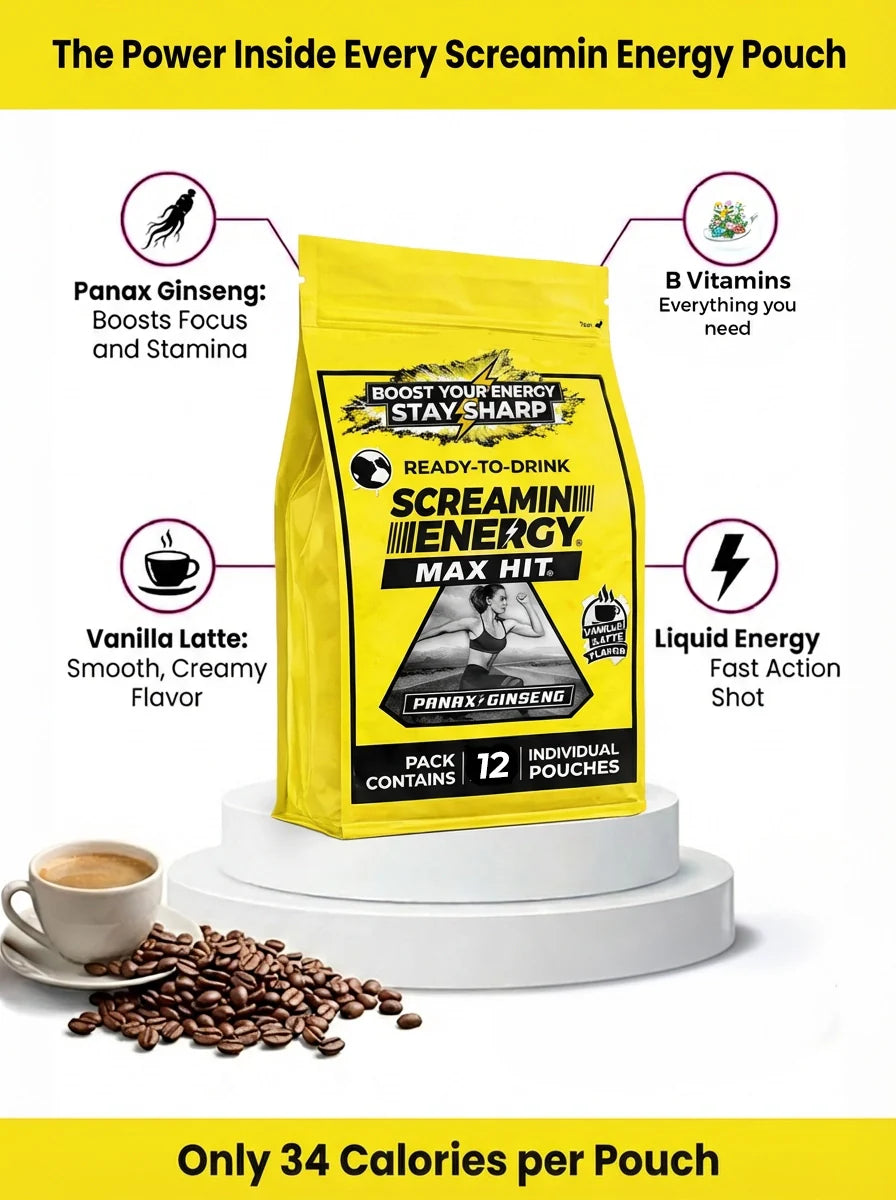 Screamin Energy Vanilla Latte Sugar Free