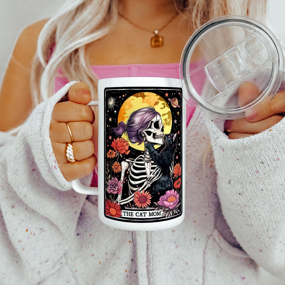 The Cat Mom Tarot Card Insulated Travel Mug