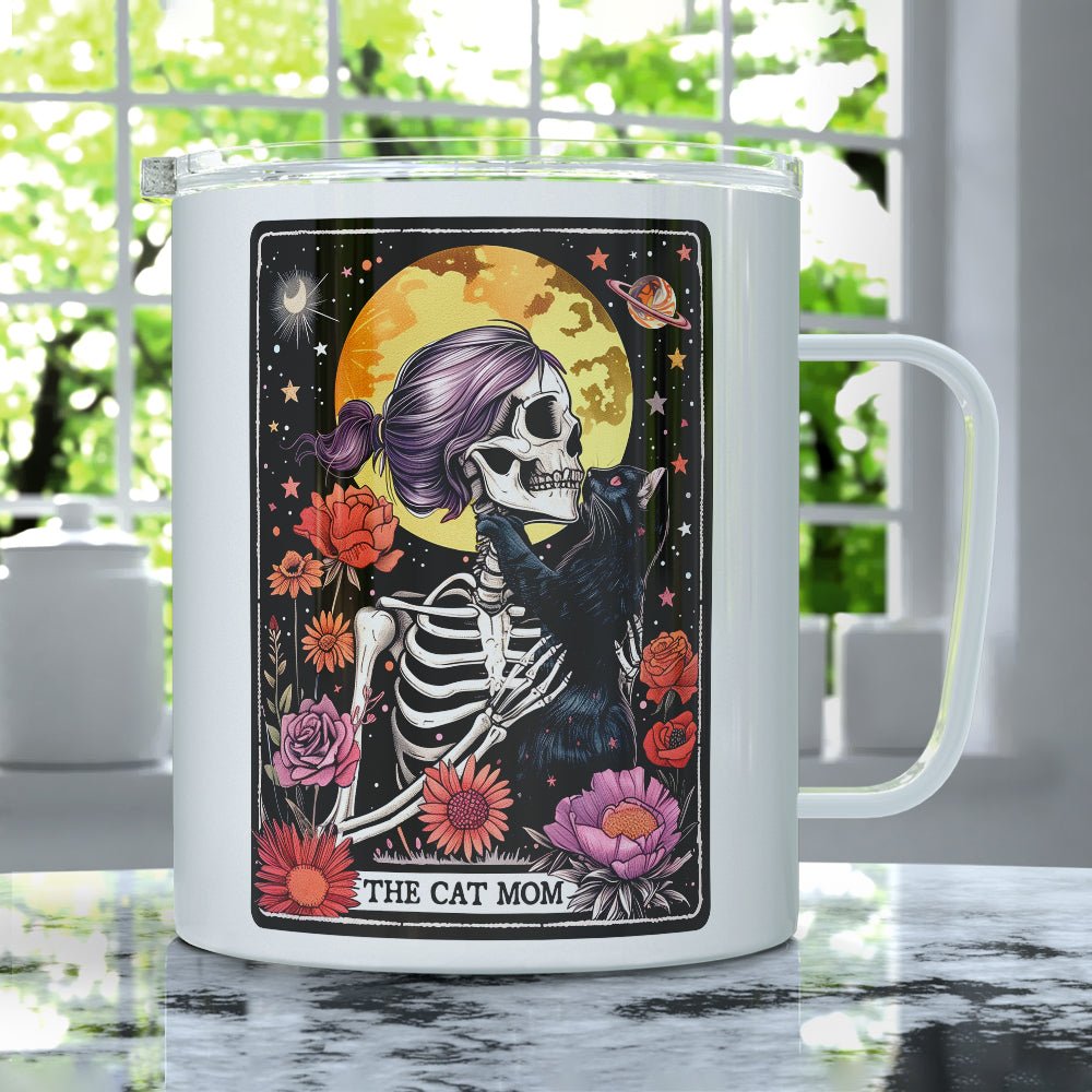 The Cat Mom Tarot Card Insulated Travel Mug