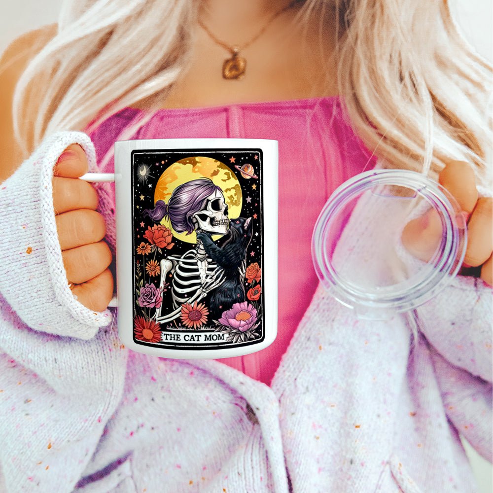 The Cat Mom Tarot Card Insulated Travel Mug