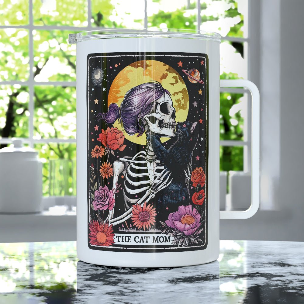 The Cat Mom Tarot Card Insulated Travel Mug