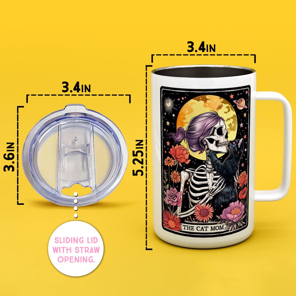 The Cat Mom Tarot Card Insulated Travel Mug